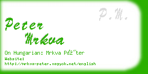 peter mrkva business card